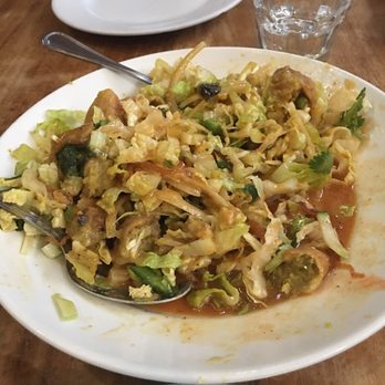 Burma Superstar - Samusa salad after being tossed at our table. - Burmese Near Me - Alameda, California