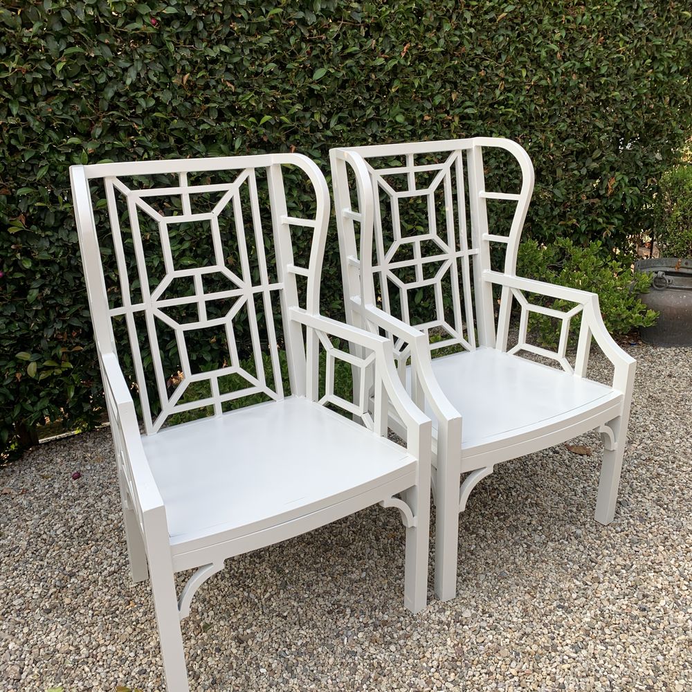 Express Coating - My pair of Aluminum Chippendale Chairs afterwards! - Sandblasting Near Me - Pico Rivera, California Express Coating - My pair of Aluminum Chippendale Chairs afterwards! - Sandblasting Near Me - Pico Rivera, California