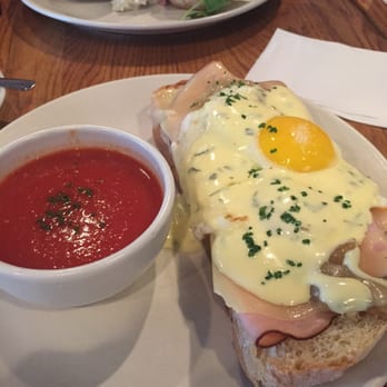 Copa Vida - Croque madam with a side of tomato bisque - New American Near Me - Pasadena, California Copa Vida - Croque madam with a side of tomato bisque - New American Near Me - Pasadena, California