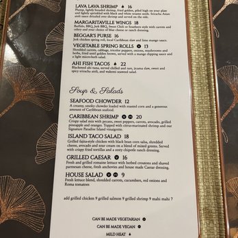 Margaritaville - Menu - American Near Me - St. Thomas, Virgin Islands