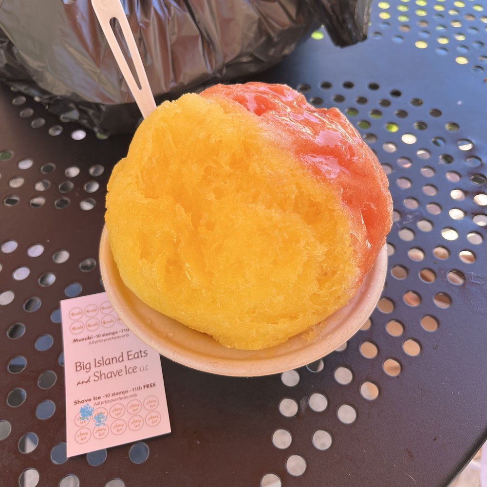 Big Island Eats and Shave Ice - Guava and mango shave ice - Shaved Ice Near Me - Rolling Hills Estates, California