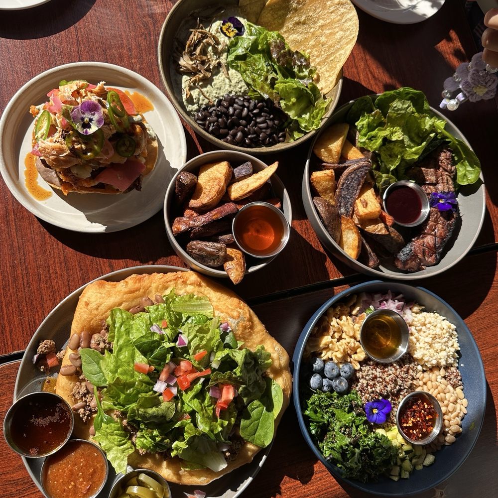 Wahpepah’s Kitchen - The whole spread - Salad Near Me - Oakland, California Wahpepah’s Kitchen - The whole spread - Salad Near Me - Oakland, California
