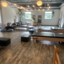 Pilates studio on the second floor