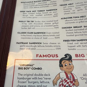 Bob's Big Boy - Different menu than the Burbank Location but very similar - Diners Near Me - Northridge, California