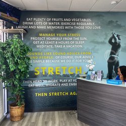 Stretch Zone - Welcoming you into this serene place of flexibility, is this beautiful wall.