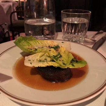 Le Coucou - Boudin “Les Aldudes” (blood sausage, apple, piment d’Espelette - $21) - French Near Me - New York, New York Le Coucou - Boudin “Les Aldudes” (blood sausage, apple, piment d’Espelette - $21) - French Near Me - New York, New York
