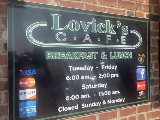 Menu photo 1 Lovick's Cafe Kinston, NC