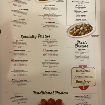 Buca di Beppo Italian Restaurant - Entree, Pasta Menu - Italian Near Me - Shenandoah, Texas