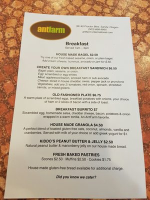 Menu photo 8 AntFarm Sandy, OR