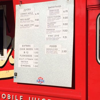 So Fresh Mobile Juice Bar - menu - Juice Bars & Smoothies Near Me So Fresh Mobile Juice Bar - menu - Juice Bars & Smoothies Near Me