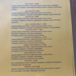 Toots Deli - Toots Indian takeout menu page one