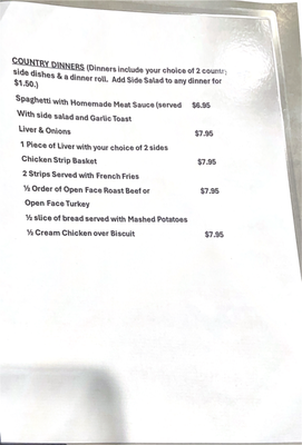 Menu photo 2 Tonya's Country Kitchen Williamstown, WV Menu photo 2 Tonya's Country Kitchen Williamstown, WV