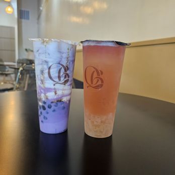 Q6 Society - Taro ube with boba Lychee rose with jelly - Bubble Tea Near Me - Buford, Georgia Q6 Society - Taro ube with boba Lychee rose with jelly - Bubble Tea Near Me - Buford, Georgia