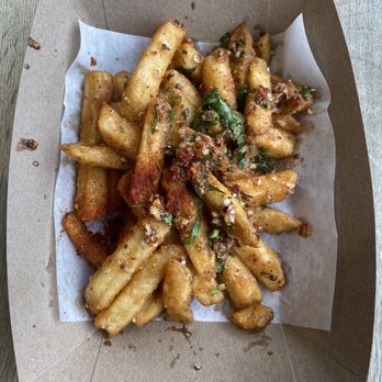 Falafill - House fries tossed in lemon, coriander, garlic and cayenne - Middle Eastern Near Me - Schaumburg, Illinois