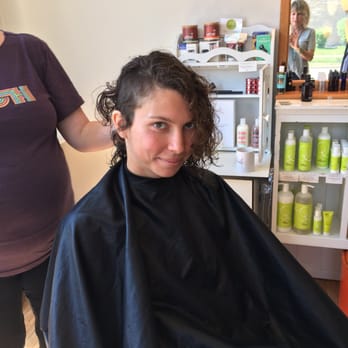 Chrysalis Hair and Body - Julia cutting Alex's hair - Hair Salons Near Me - Madison, Wisconsin