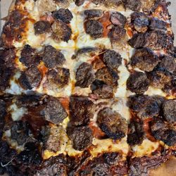 The Carnivore Detroit style pizza