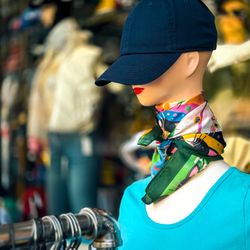 Both ladies' and gentlemen's casual clothing and accessories selection, with an inexpensive price tag