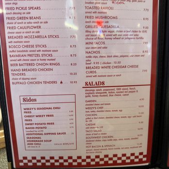 Weezy's - Menu #1 - Bars Near Me - Hamel, Illinois