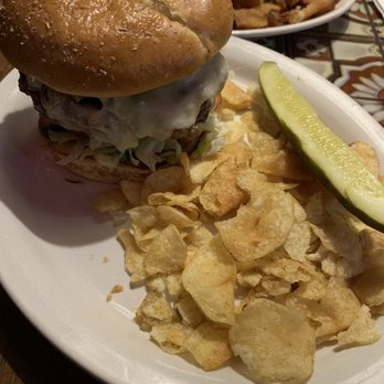 The Thurman Cafe - Garden burger (comes with kettle chips) and an order of fries - Bars Near Me - Columbus, Ohio