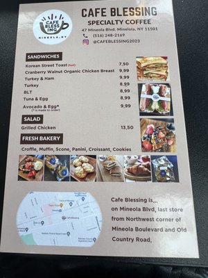 Menu photo 1 Cafe Blessing Mineola, NY Menu photo 1 Cafe Blessing Mineola, NY