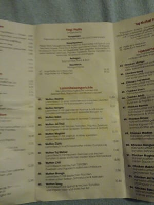 Menu photo 1 Taj Mahal Lüneburg, NI Menu photo 1 Taj Mahal Lüneburg, NI
