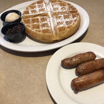 Kristof's Kafe - Traditional waffle and sausage links - American Near Me - Davie, Florida