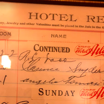 Chamberlin Inn - The hotel registry from when Hemingway stayed there... - Hotels Near Me - Cody, Wyoming