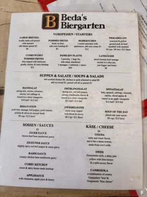Menu photo 1 Beda's Biergarten San Luis Obispo, CA