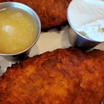 Mitchell's Diner - Order the deliciously crispy potato pancakes. I like with them with applesauce & sour cream. - Diners Near Me - Oceanside, New York