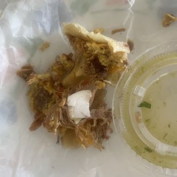 Cali's & Fries - Egg shells in burrito. The burritos are the skinniest sizes too. - Tacos Near Me - San Diego, California