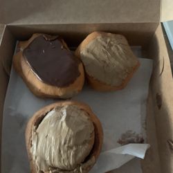 Ellesons Bakery - Custard Bismarck, maple cinnamon roll, and maple Bismarck. All really good.
