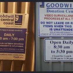 Goodwill Donation Center - Hours