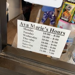 Ava Marie Handmade Chocolates and Ice Cream - Hours