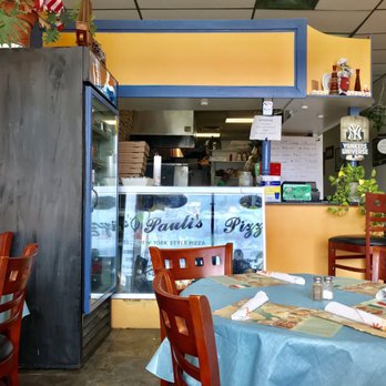 Paulis Pizza - Front Counter from inside seated at table. - Italian Near Me - Dania, Florida Paulis Pizza - Front Counter from inside seated at table. - Italian Near Me - Dania, Florida