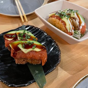 Hamasaku - Spicy Tuna Crispy Rice Charlize Tacos - Japanese Near Me - Los Angeles, California