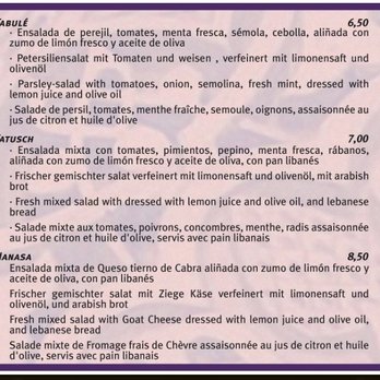 Habibi - Menu - Mediterranean Near Me - Arona, TF