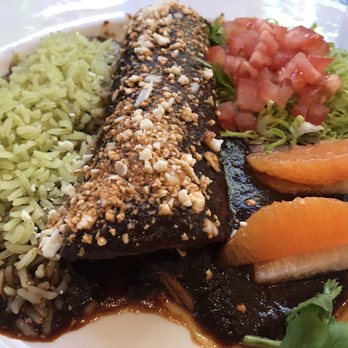 Cafe Pasqual's - Mole enchilada - Vegetarian Near Me - Santa Fe, New Mexico