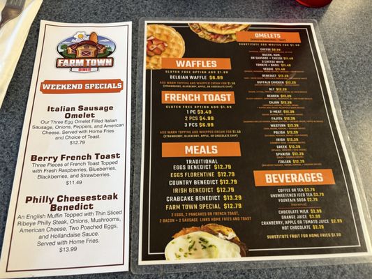 Menu photo 2 Farm Town Diner East Windsor, CT Menu photo 2 Farm Town Diner East Windsor, CT