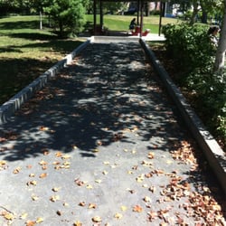 Field Park - Toddler racetrack/bocce ball court and gazebo