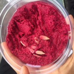 Yogifood - I forget what this was called but it was a beetroot hummous like dish, very delish!