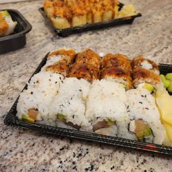 Okinawa Hibachi Sushi Ramen - Philly $7.95 & chicken tempura $7.95 rolls