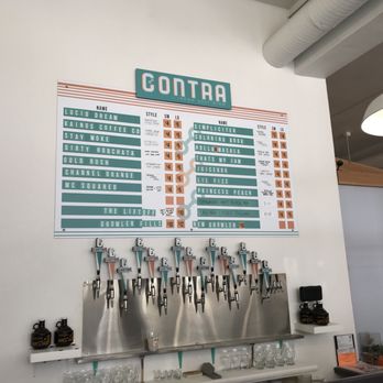 Contra Coffee & Tea - Their coffee on tap!  They all sound SO good.  There are non-coffee options too! - Coffee & Tea Near Me - Orange, California