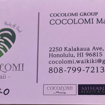 Cocolomi - Waikiki - Cocolomi Massage - massage by Mariko - Massage Therapy Near Me - Honolulu, Hawaii Cocolomi - Waikiki - Cocolomi Massage - massage by Mariko - Massage Therapy Near Me - Honolulu, Hawaii