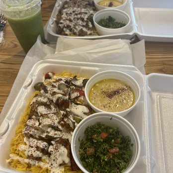 Habibi Grill - So good! Shwarma plate and Sheesh Tawook plate. The mint lemonade is sooo good!! - Halal Near Me - La Mirada, California