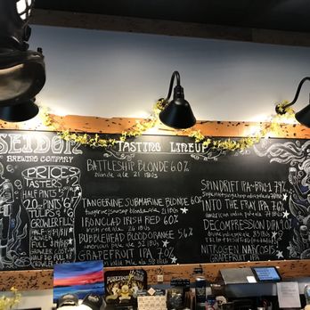 Poseidon Brewing Company - Full menu board with price options. - Breweries Near Me - Ventura, California Poseidon Brewing Company - Full menu board with price options. - Breweries Near Me - Ventura, California