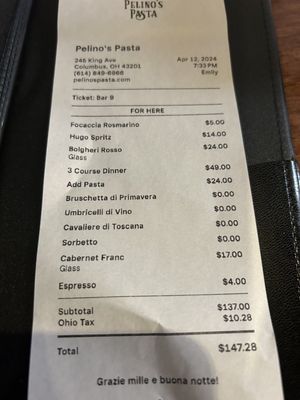 Menu photo 5 Pelino’s Pasta Columbus, OH