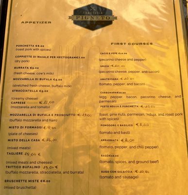 Menu photo 1 Trattoria Pigneto Rome, RM