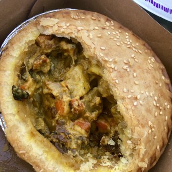Pop Pie - 5" Roasted Veggies and Yellow Curry Pie (vegan) - Bakeries Near Me - Costa Mesa, California Pop Pie - 5" Roasted Veggies and Yellow Curry Pie (vegan) - Bakeries Near Me - Costa Mesa, California