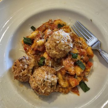 Bazille at Nordstrom - Gnocchi with chicken meatballs - New American Near Me - Austin, Texas