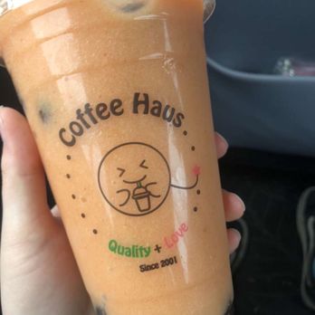 Coffee Haus - Strawberry mango smoothie with boba. Also had pieces of plastic in it. - Coffee & Tea Near Me - Schaumburg, Illinois Coffee Haus - Strawberry mango smoothie with boba. Also had pieces of plastic in it. - Coffee & Tea Near Me - Schaumburg, Illinois